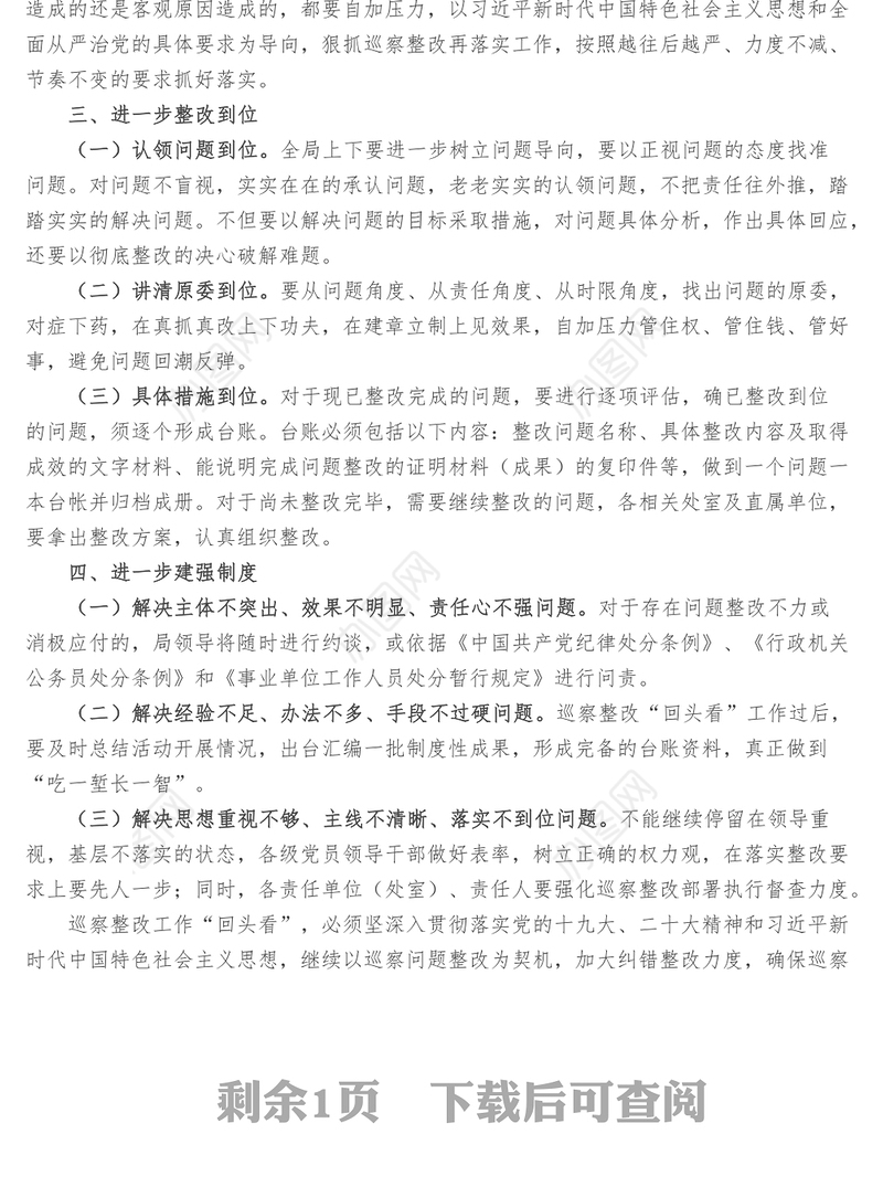 市局党组巡察整改回头看工作总结