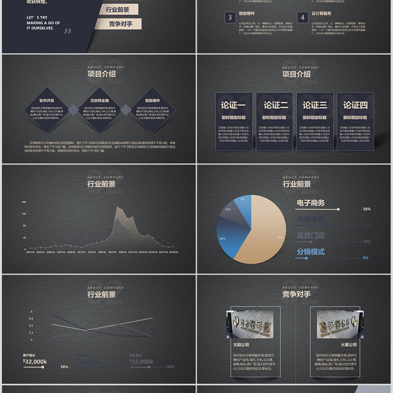高端大气融资计划书ppt模板幻灯片