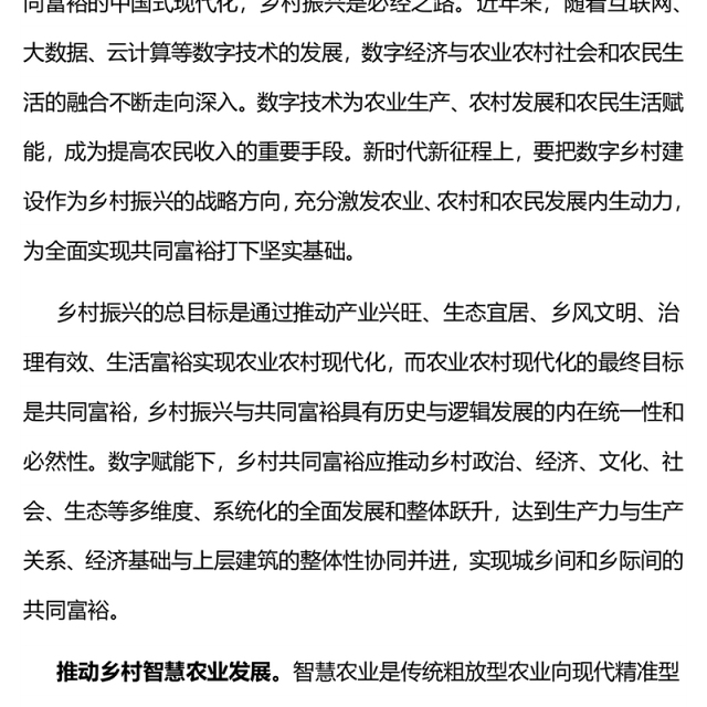 数字赋能乡村振兴PPT以数字乡村建设扎实推进共同富裕课件(讲稿)