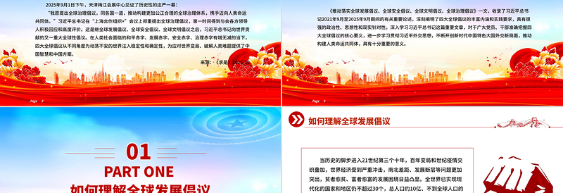 2025怎样理解四大全球倡议PPT主题党课下载