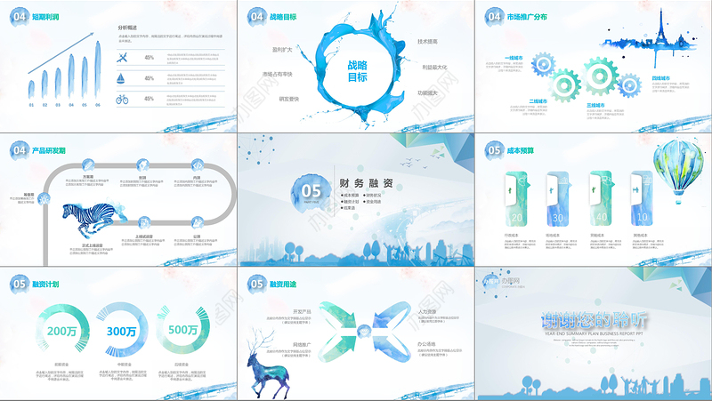 水墨大商之道视频开场微商业计划书创业计划书公司简介项目策划PPT
