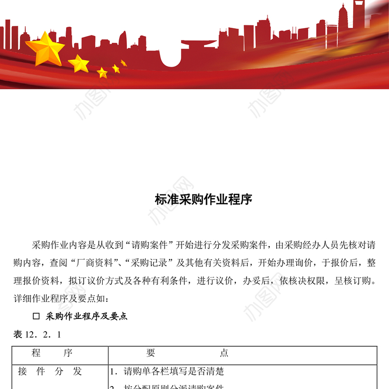 标准采购作业程序