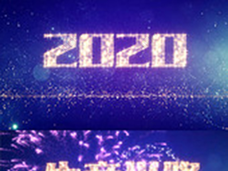 原创2020元旦新年电子贺卡动态视频ppt