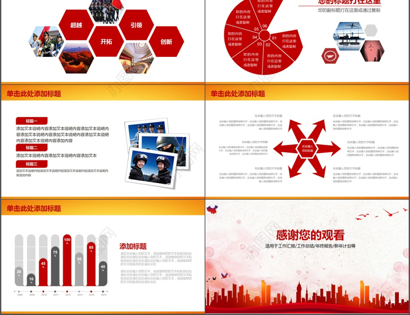 党政党建类工作报告工作汇报PPT