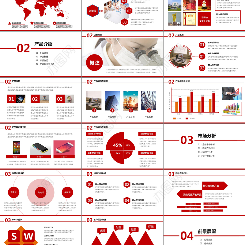 2019公司介绍产品宣传PPT模板