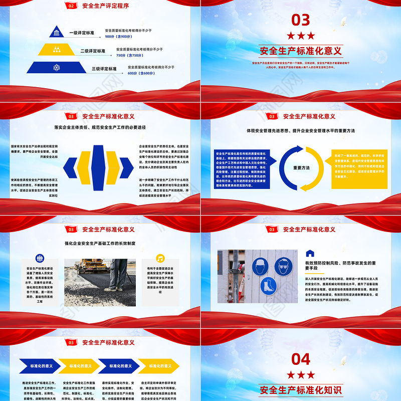 2023企业安全生产标准化培训PPT商务风企业推进标准化建设织牢生产安全网课件模板下载