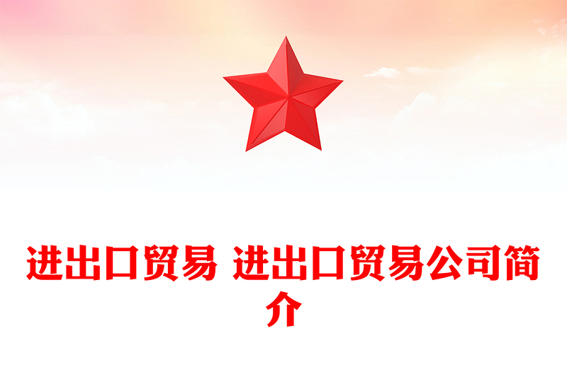 进出口贸易 进出口贸易公司简介