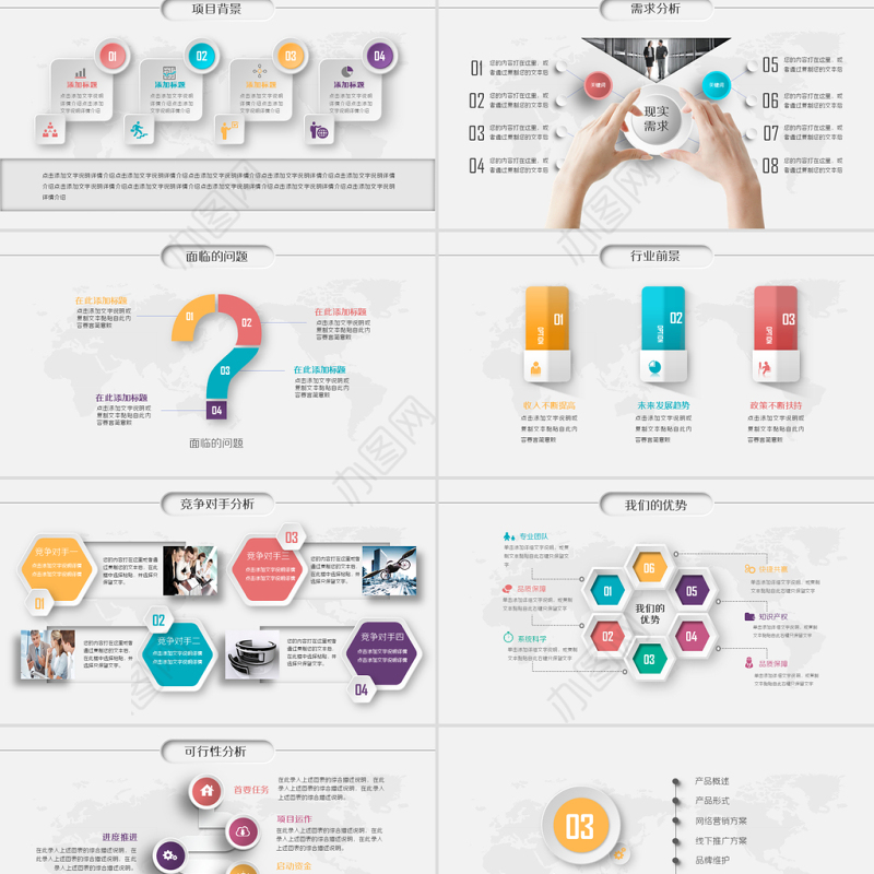 商业商务创业策划书计划书PPT模板