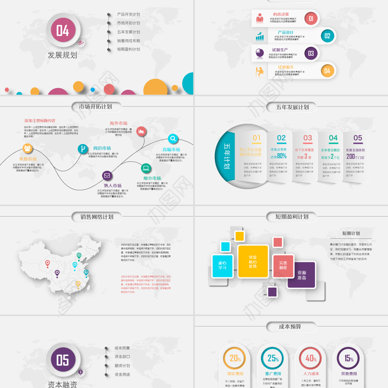 商业商务创业策划书计划书PPT模板