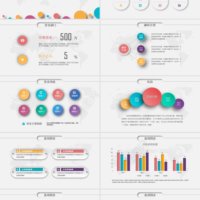 商业商务创业策划书计划书PPT模板