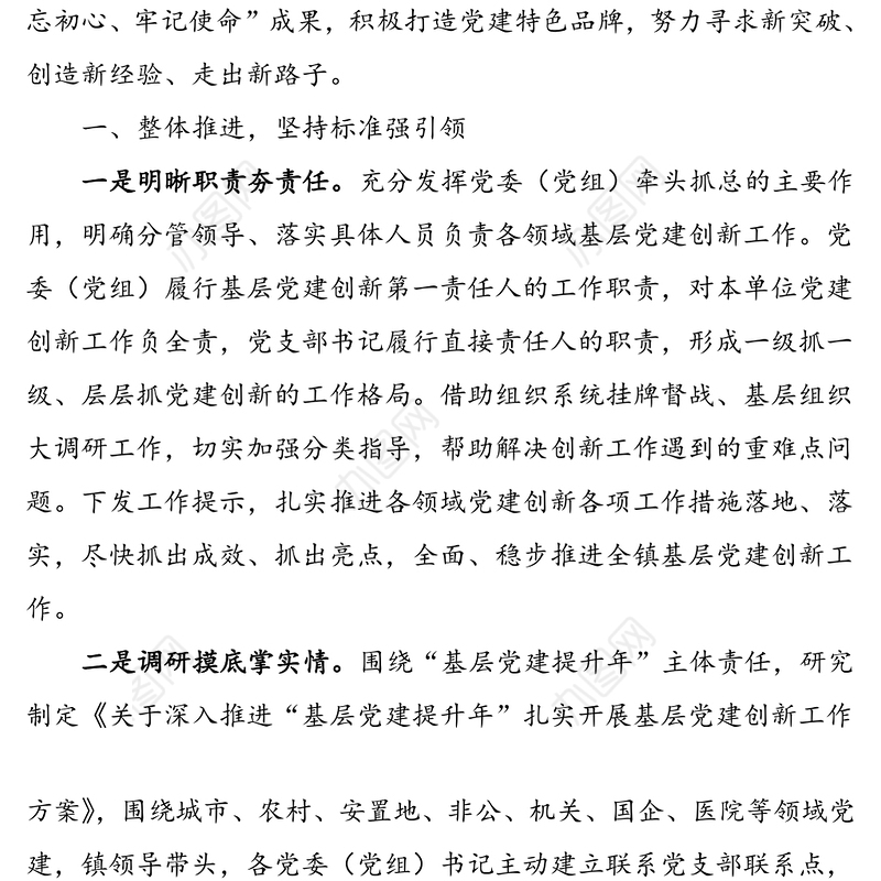 践初心勇担当 党旗飘扬谱新篇——乡镇基层党建创新工作经验交流会议发言材料范文