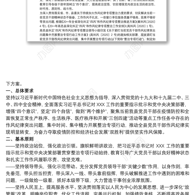 关于党员干部作风纪律突出问题专项整治行动总结报告
