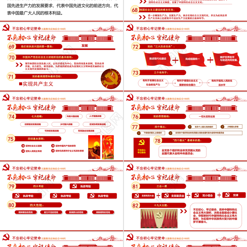 原创不忘初心牢记使命主题教育应知应会100问