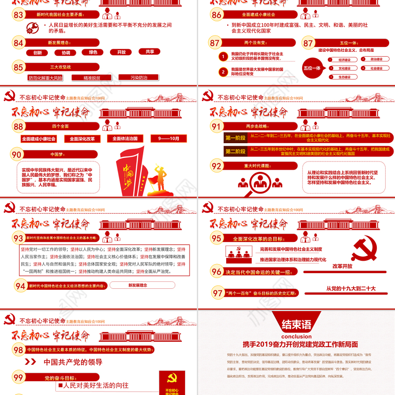 原创不忘初心牢记使命主题教育应知应会100问