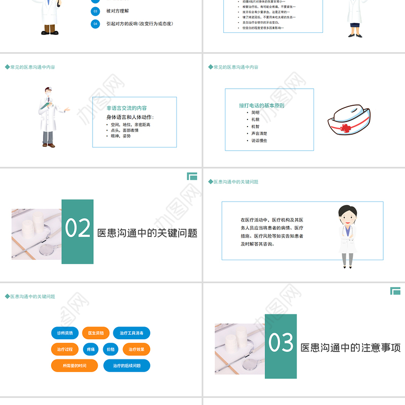 2022医患沟通技巧PPT清新创意医疗通用PPT