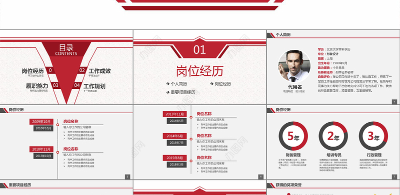 2019个人求职简历述职PPT模板