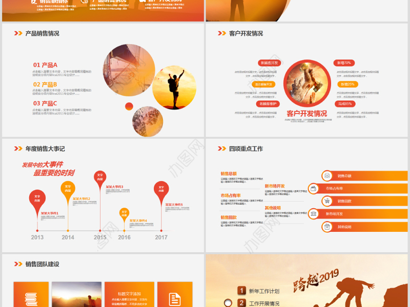 原创新年计划PPT模板-版权可商用启程2020年终总结工作计划