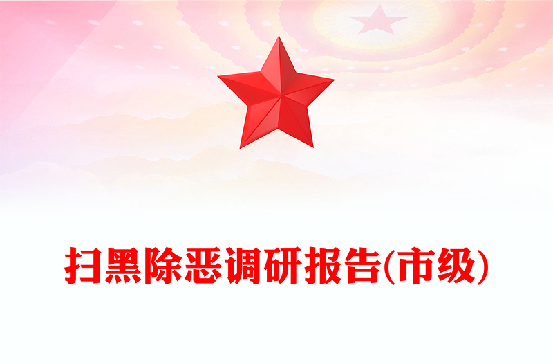 扫黑除恶调研报告(市级)