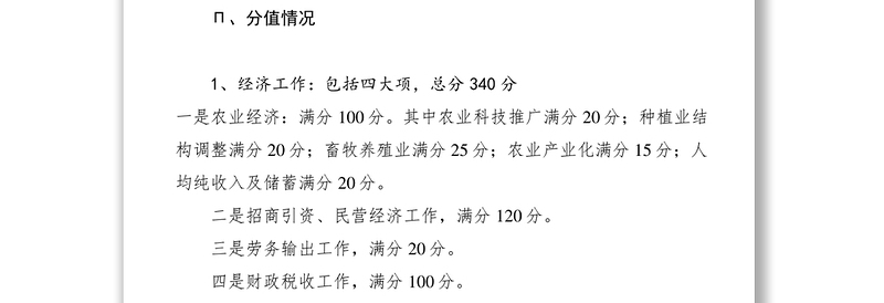 2021关于对村级工作实行千分制综合考核的说明