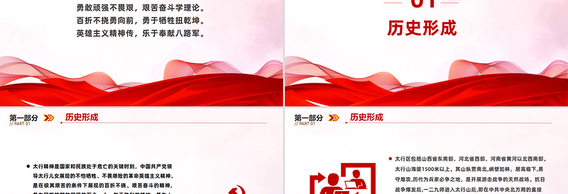 党政风太行精神PPT中国共产党人的精神谱系微党课