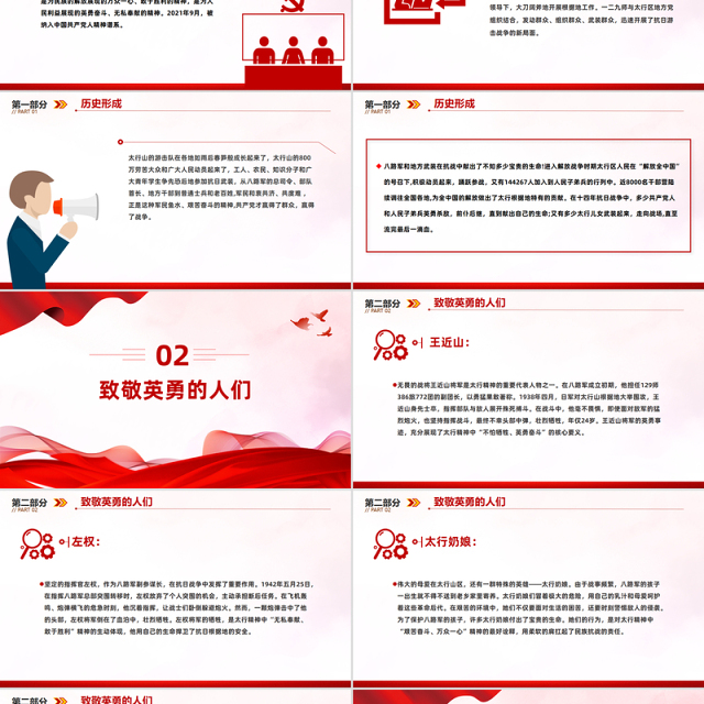 党政风太行精神PPT中国共产党人的精神谱系微党课
