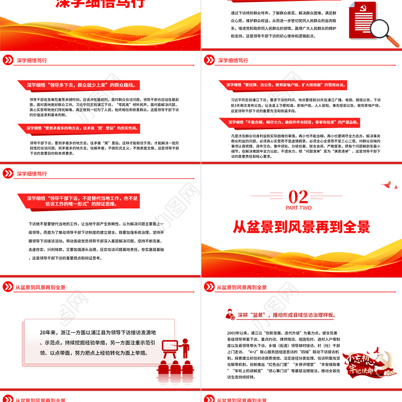 2023“浦江经验”的真理力量与实践伟力PPT红色大气新时代信访工作专题课件