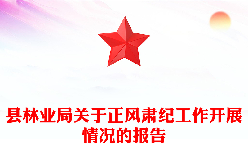县林业局关于正风肃纪工作开展情况的报告