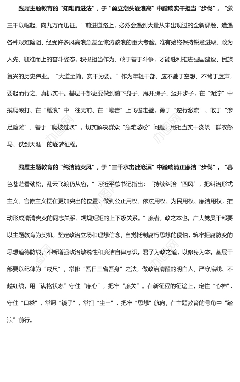 吹响“主题教育”号角 肩鸿任钜“踏浪”前行（主题教育心得体会）