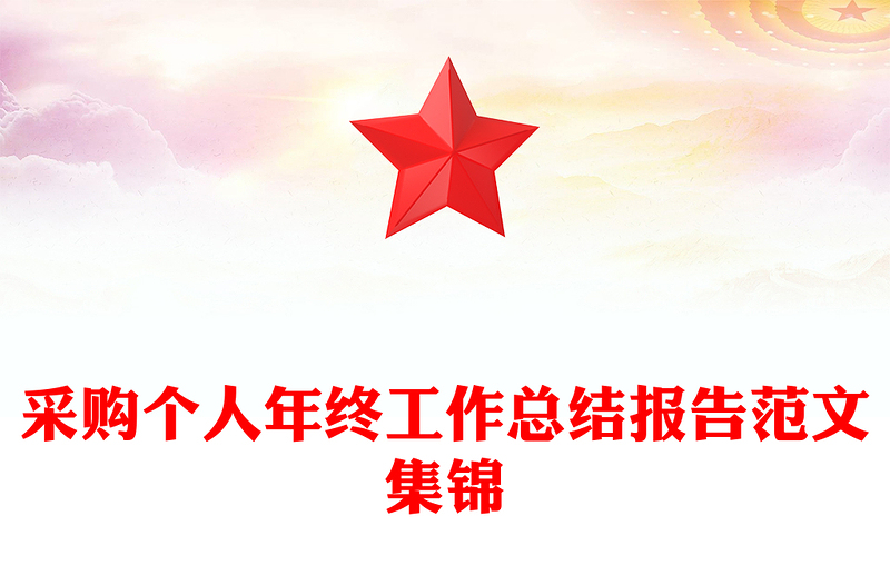 采购个人年终工作总结报告范文集锦