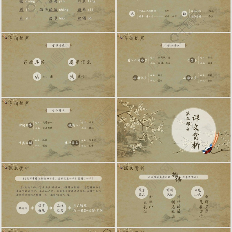 人教版初八年级语文岳阳楼记PPT课件