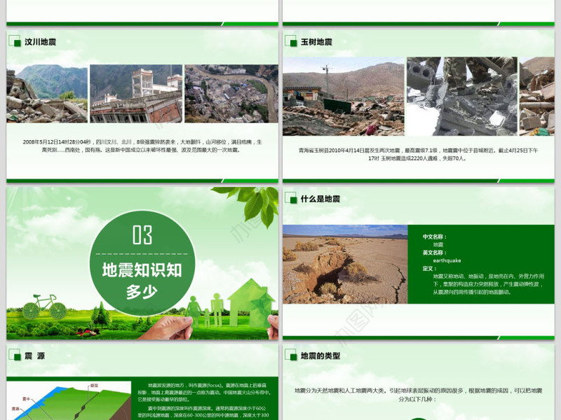 2020年原创512防灾减灾日地震知识主题班会PPT-版权可商用