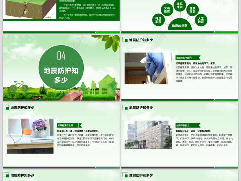 2020年原创512防灾减灾日地震知识主题班会PPT-版权可商用