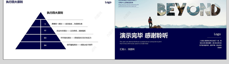 大气简约员工执行力培训PPT模板