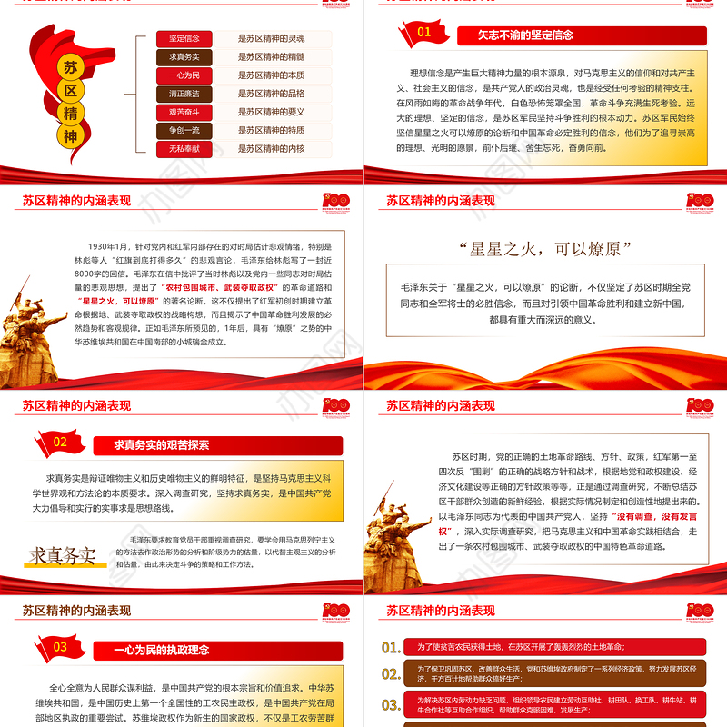 2021年传承苏区精神PPT苏区精神绽放新时代光芒学党史专题教育党课PPT