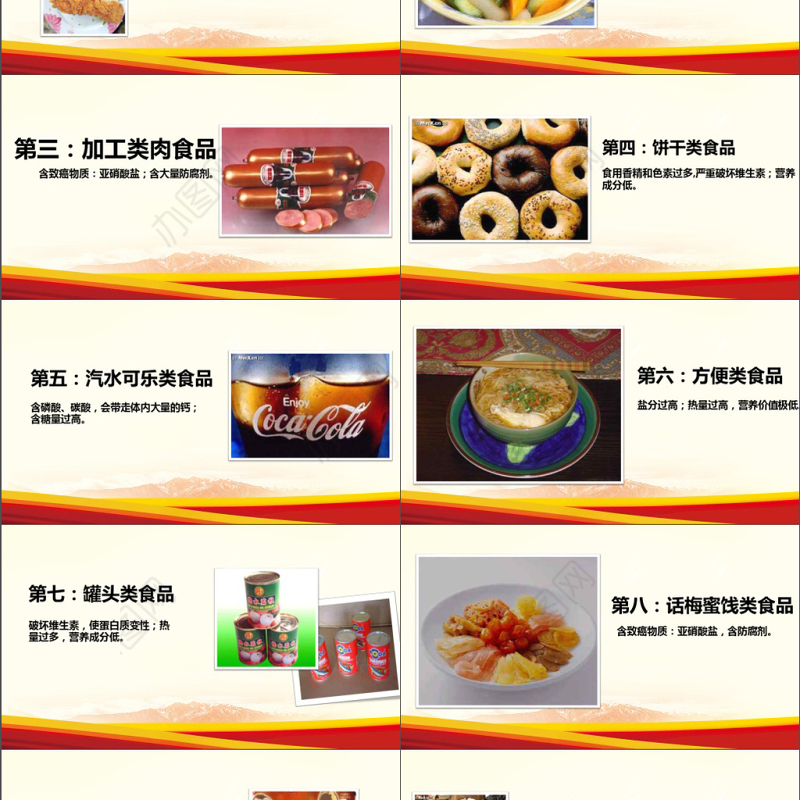 校园小学生食品安全健康动态PPT模板宣传