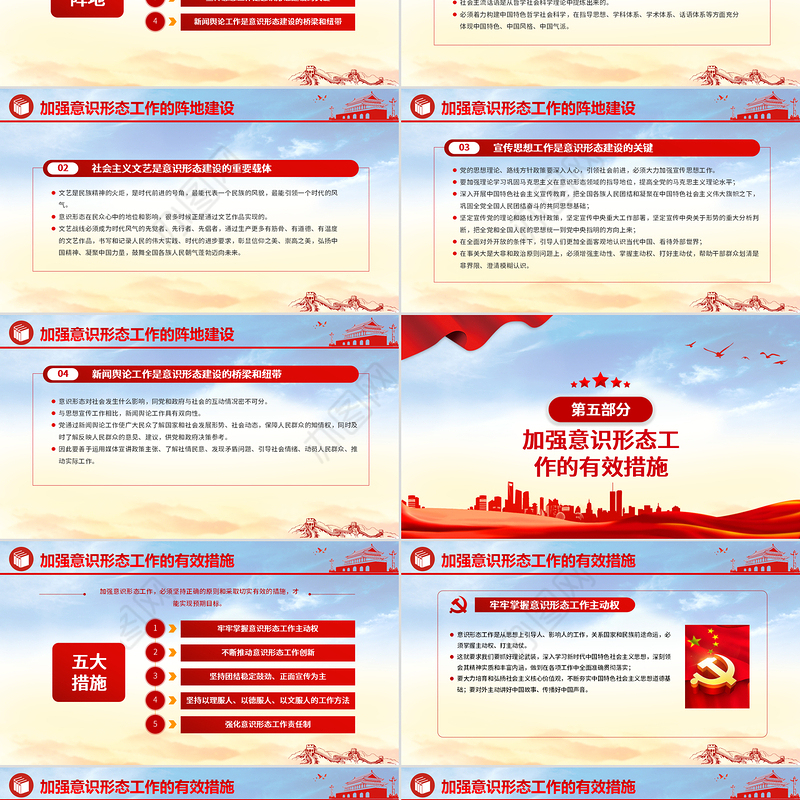 2021坚定不移做好新时代意识形态工作PPT党政风意识形态专题党课学习课件下载