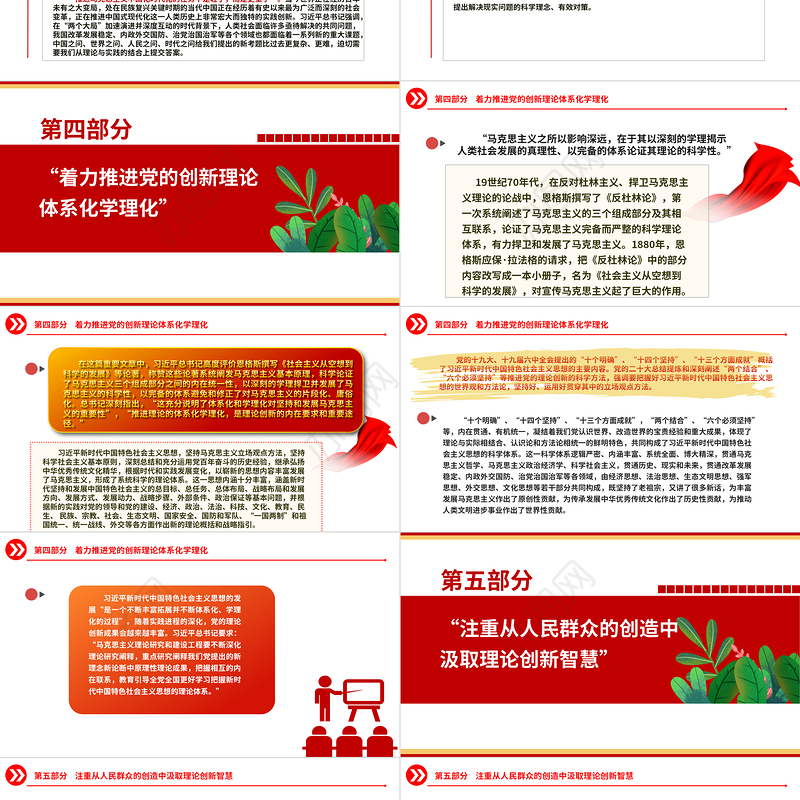 2023当代中国共产党人的庄严历史责任ppt开辟马克思主义中国化时代化新境界党政机关党支部主题党日学习研讨党课课件
