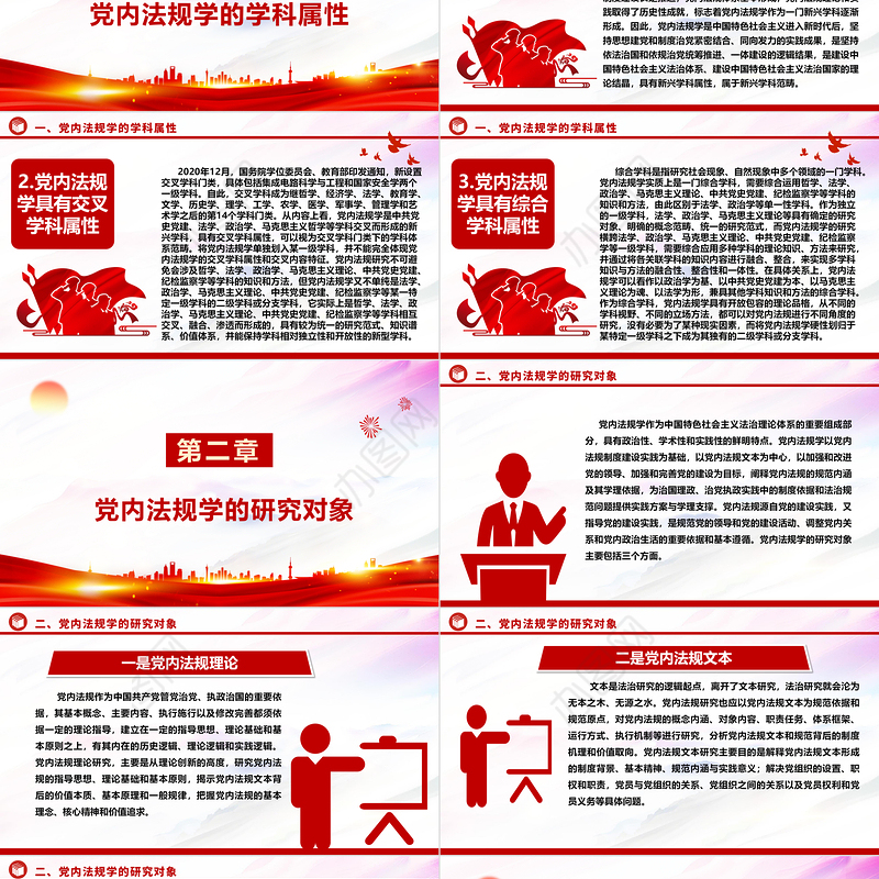 解读具有独特学科属性的党内法规学科ppt简洁时尚学习领悟社会主义法治体系专题党课