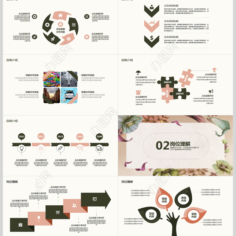 文艺清新述职竞聘报告PPT