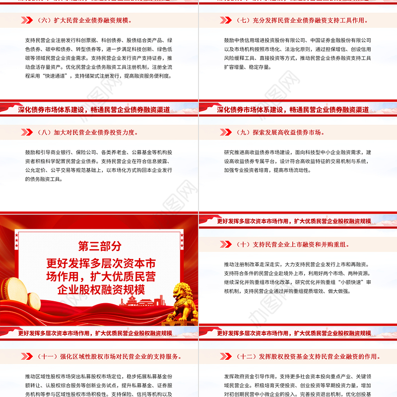 金融25条PPT红色简洁关于强化金融支持举措助力民营经济发展壮大的通知课件