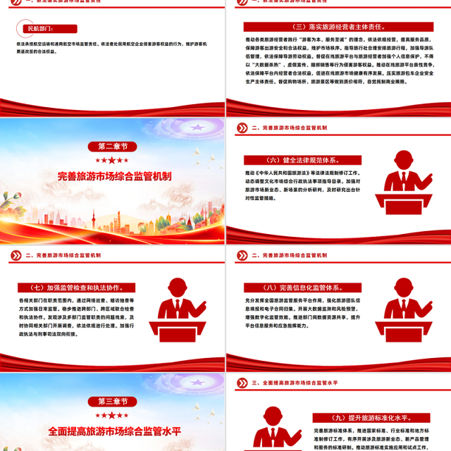 简洁风关于进一步加强旅游市场综合监管的通知PPT课件