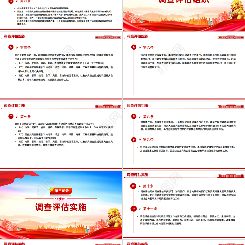 简洁大气《自然灾害调查评估暂行办法》PPT课件