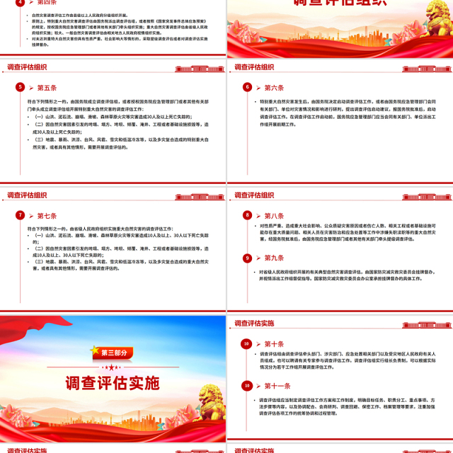 简洁大气《自然灾害调查评估暂行办法》PPT课件