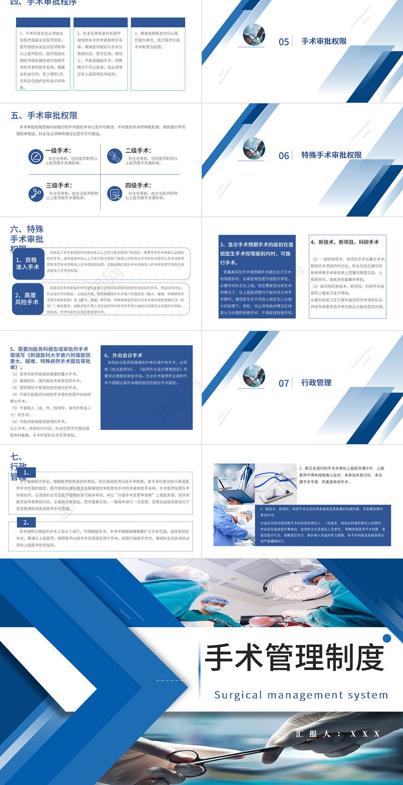 2022手术管理制度PPT简约创意医疗相关PPT模板下载