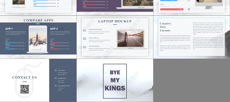 黑白极简商务汇报PPT模板