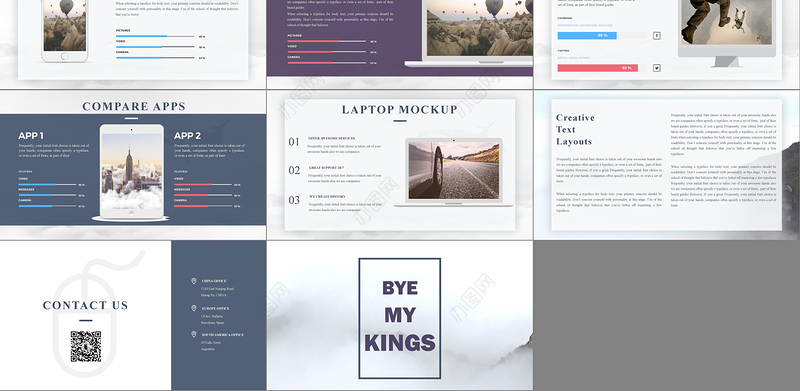 黑白极简商务汇报PPT模板