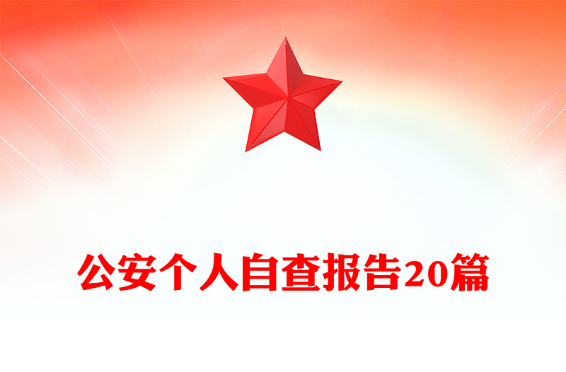 公安个人自查报告20篇