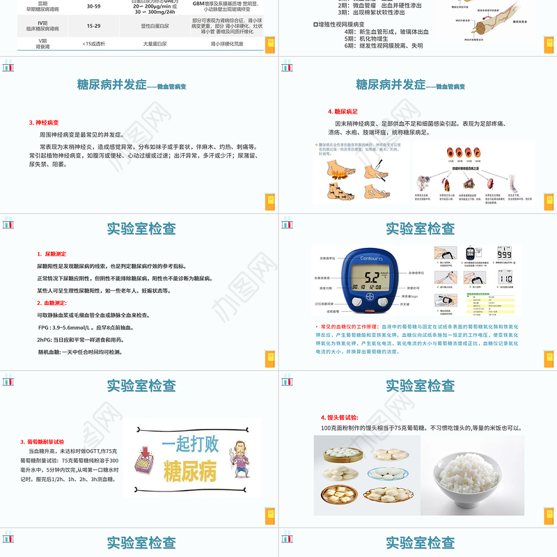 2022糖尿病PPT创意清新医疗教学通用PPT