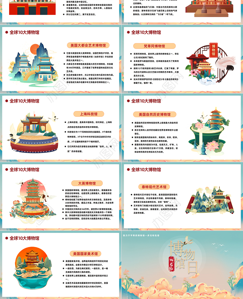 2023博物馆日PPT国潮风国际博物馆日介绍专题课件模板
