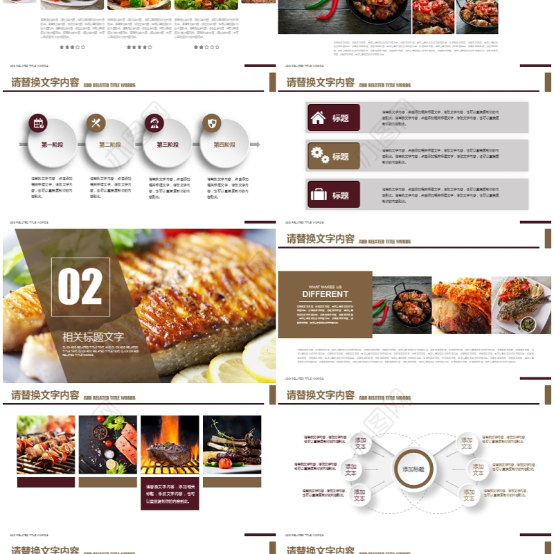 烧烤牛排美食餐饮营销西餐厅餐饮连锁ppt
